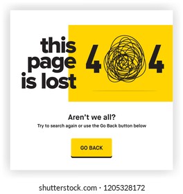 404 error page not found Template. Broken/Lost Website Page. Scribble 