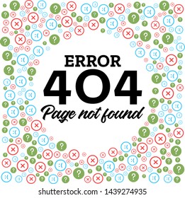 404 error, page not found, design for web on white background
