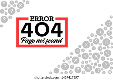 404 error, page not found, web site vector template