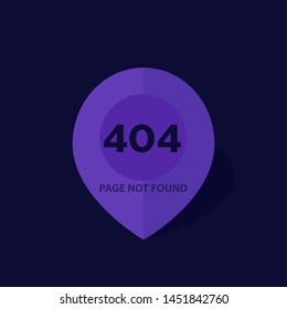 404 error, page not found, vector flat design
