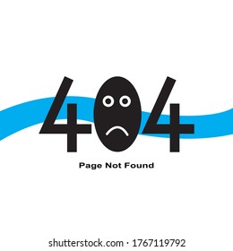404 error page not found isolated in white background