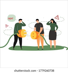 404 error page not found System updates, uploading, operation, computing,installation programs. system maintenance. Flat vector illustration modern character design. For a landing page 