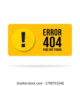 404 error page not found speech. Pop up errors window. Isolated on white background. Vector illustration