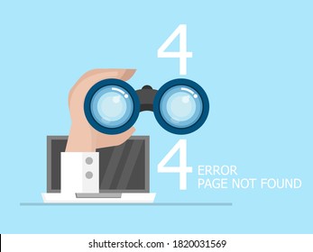 404 error page not found vector illustration flat design