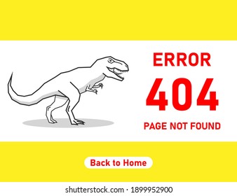 404 error page not found System updates, uploading, operation, computing,installation programs. system maintenance T-rex illustration