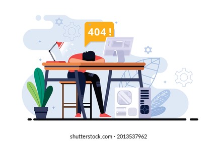 404 página de error no encontrada Actualizaciones del sistema, carga, operación, computación, programas de instalación. mantenimiento del sistema. Para la página de inicio, página web. Error de mantenimiento del sitio web, página web en construcción.