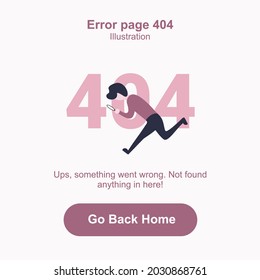 404 error page not found illustration perfect for empty space  apps and website project