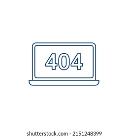 404 error page not found isolated in white background