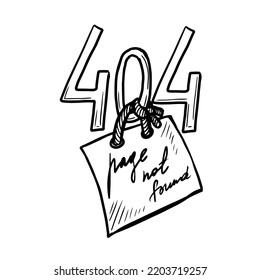 404 error page not found vector illustration isolated on white background