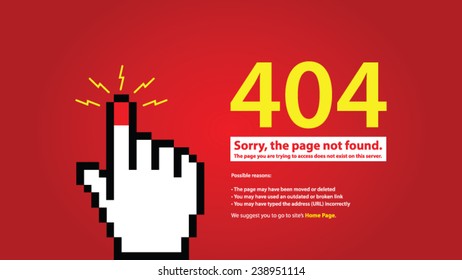 404 Error. Page Not Found. Vector Illustration.