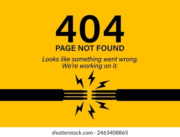 404 Error Page Not Found. Vector Illustration. 