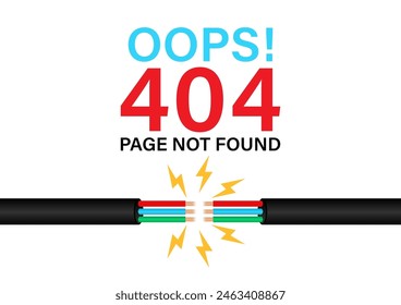 404 Error Page Not Found. Vector Illustration. 