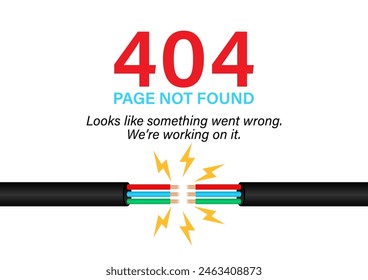 404 Error Page Not Found. Vector Illustration. 
