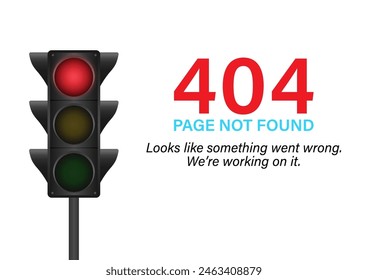 404 Error Page Not Found. Vector Illustration. 
