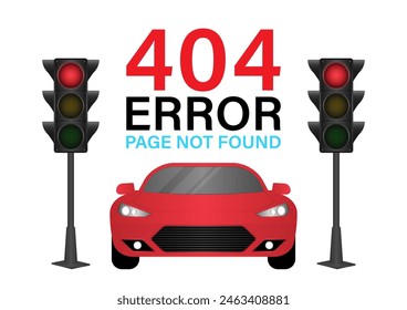 404 Error Page Not Found. Vector Illustration. 