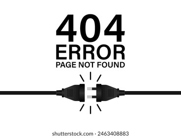 404 Error Page Not Found. Vector Illustration. 