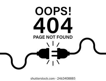 404 Error Page Not Found. Vector Illustration. 