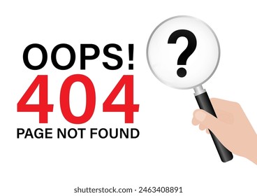 404 Error Page Not Found. Vector Illustration. 
