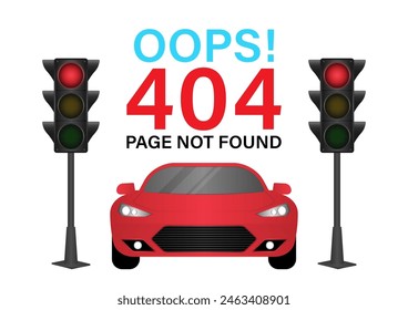 404 Error Page Not Found. Vector Illustration. 