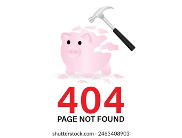 404 Error Page Not Found. Vector Illustration. 
