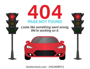 404 Error Page Not Found. Vector Illustration. 