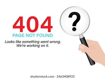 404 Error Page Not Found. Vector Illustration. 