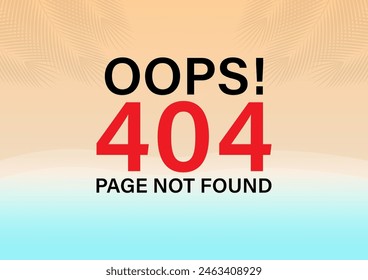 404 Error Page Not Found. Vector Illustration. 