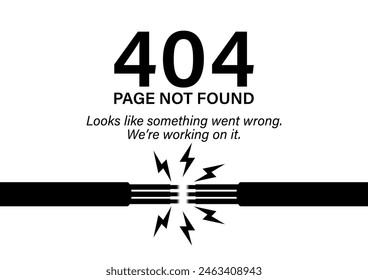 404 Error Page Not Found. Vector Illustration. 