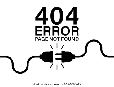 404 Error Page Not Found. Vector Illustration. 