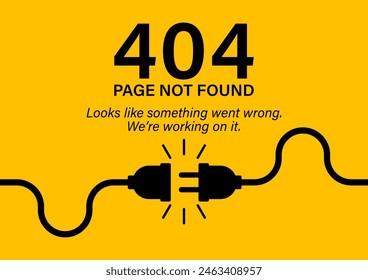 404 Error Page Not Found. Vector Illustration. 