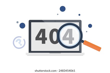  404 error page not found .business concept app screen. Modern screen template mobile app.
