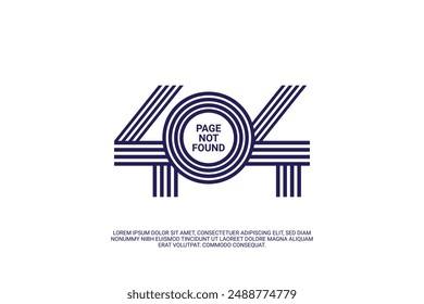 404, 404 error page not found banner, Couldn't connect, error landing page design, For website. Web Template.