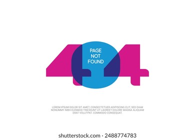 404, 404 error page not found banner, Couldn't connect, error landing page design, For website. Web Template.