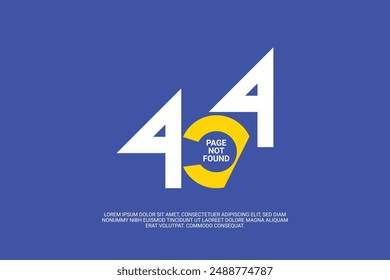 404, 404 error page not found banner, Couldn't connect, error landing page design, For website. Web Template.