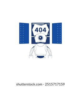404 error, page not found. vector illustration