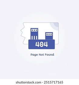 404 error, page not found. vector illustration