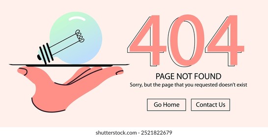 404 error page not found banner template