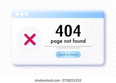 404-Fehlerseite nicht gefunden 3D-Website-Vorlage für Web-System-Fehler