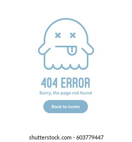 404 Error The Page Not Found With Dead Ghost