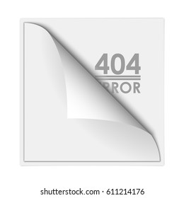 404 error. Page not found vector icon.