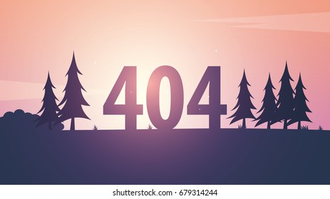 404 Error. Page not found. UI UX template for website. Vector illustration