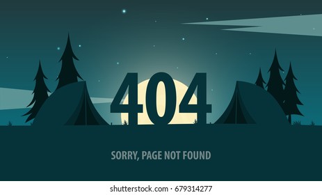 404 Error. Page not found. UI UX template for website. Vector illustration