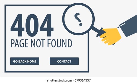 404 Error. Page not found. UI UX template for website. Vector illustration