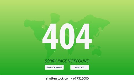 404 Error. Page not found. UI UX template for website. Vector illustration