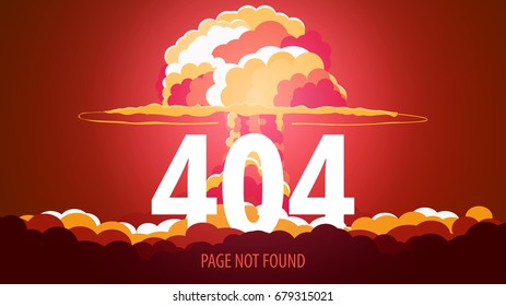 404 Error. Page not found. UI UX template for website. Vector illustration