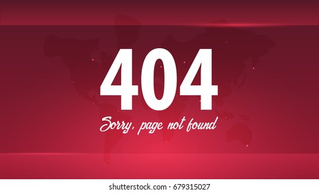 404 Error. Page not found. UI UX template for website. Vector illustration
