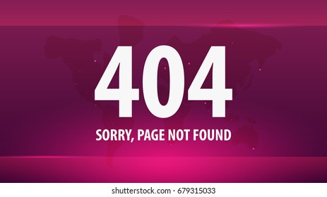 404 Error. Page not found. UI UX template for website. Vector illustration