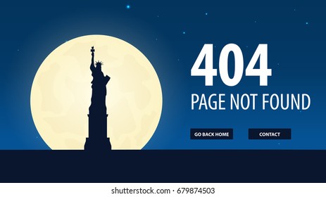 404 Error. Page not found. UI UX template for website. Vector illustration