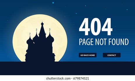 404 Error. Page not found. UI UX template for website. Vector illustration