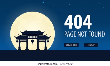 404 Error. Page not found. UI UX template for website. Vector illustration